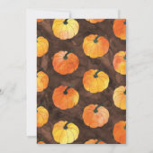 Invitation Dîner Thanksgiving | Citrouilles aquarelles (Dos)