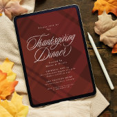 Invitation Dîner Thanksgiving classique