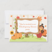 Invitation Dîner Thanksgiving dinde dinde ajouter des informa (Devant)