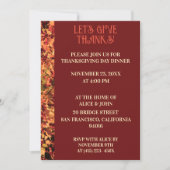 Invitation Dîner Thanksgiving Dîner d'automne en Bourgogne fo (Devant)