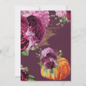 Invitation Dîner Thanksgiving Élégant automne Bourgogne (Dos)