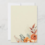 Invitation Dîner Thanksgiving floral (Dos)