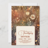 Invitation Dîner Thanksgiving Floral (Devant)