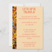 Invitation Dîner Thanksgiving Light Peach Fête d'automne (Devant)