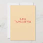 Invitation Dîner Thanksgiving Light Peach Fête d'automne (Dos)