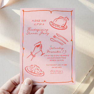 Invitation Dîner Thanksgiving Main Drag