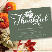 Invitation Dîner Thanksgiving Moderne