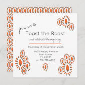 Invitation Dîner Thanksgiving moderne rôti (Devant / Derrière)