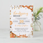 Invitation Dîner Thanksgiving |Rassemblement de la famille de (Debout devant)