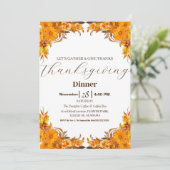 Invitation Dîner Thanksgiving Simple Elegant Automne Automne (Debout devant)