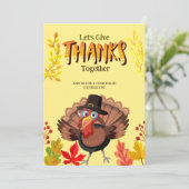 Invitation Dîner Thanksgiving Turquie Fête (Debout devant)