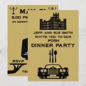 Invitation Dîner Thème Downton Abbey (Devant / Derrière)