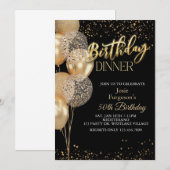 Invitation Dîner, Tout Âge, Dîner d'Anniversaire (Devant / Derrière)