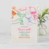 Invitation Dîner, Tout Âge, Dîner d'Anniversaire, Santé (Debout devant)