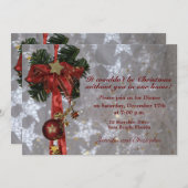 Invitation Dîner traditionnel avec présentation de Noël (Devant / Derrière)