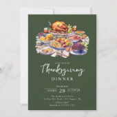 Invitation Dîner Turquie & Fixation Thanksgiving (Devant)