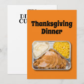 Invitation Dîner TV Thanksgiving (Devant / Derrière)