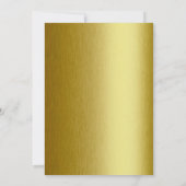 Invitation Dîner unique de répétition noir et or (Dos)