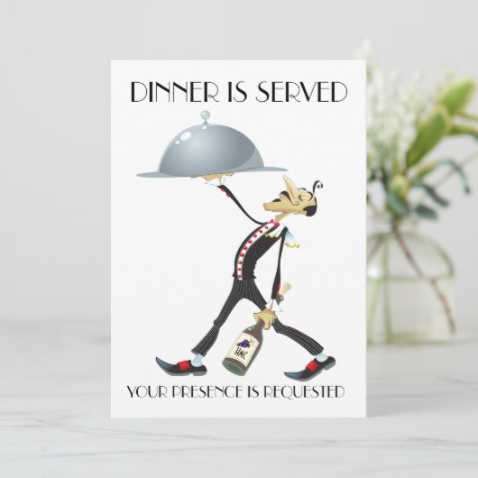 Invitation Dîner Unique Invite (Debout devant)