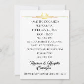 Invitation Dîner Unique Invite (Dos)