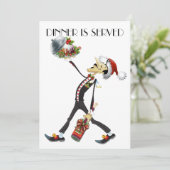 Invitation Dîner unique / Rassemblement série de serveurs (Debout devant)