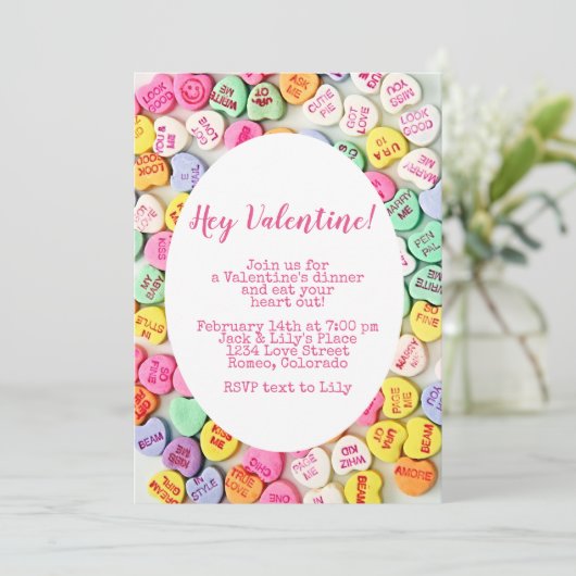 Invitation Dîner Valentine (Debout devant)