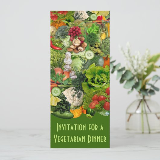 Invitation Dîner végétarien (Debout devant)