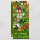 Invitation Dîner végétarien (Devant / Derrière)