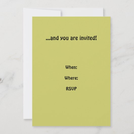 Invitation Dîner végétarien (Dos)