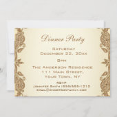 Invitation Dîner victorien vintage (Dos)