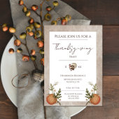 Invitation Dîner vintage Damas Thanksgiving | Beige