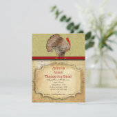 Invitation Dîner vintage traditionnel turc Thanksgiving (Debout devant)