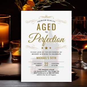 Invitation Dîner Whisky Vieilli à la Perfection 50e Anniversa