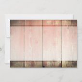 Invitation dîners de répétition de bois rustique de mason jar (Dos)