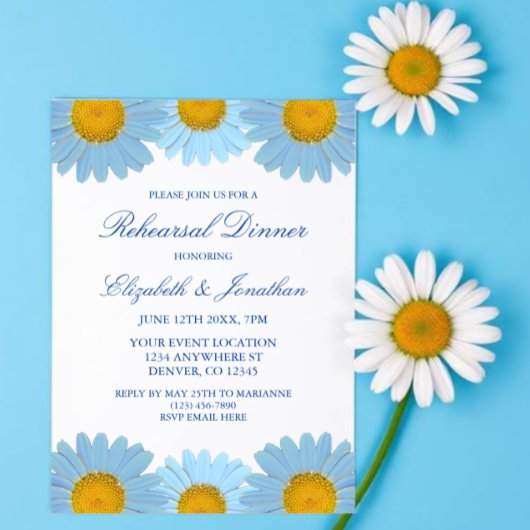 Invitation Dîners de répétition floraux