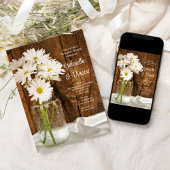 Invitation Dîners de répétition Mariage campagnard Mason Jar