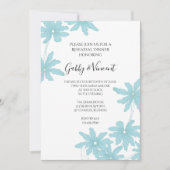 Invitation Dîners de répétition Mariage en marguerite bleu cl (Devant)
