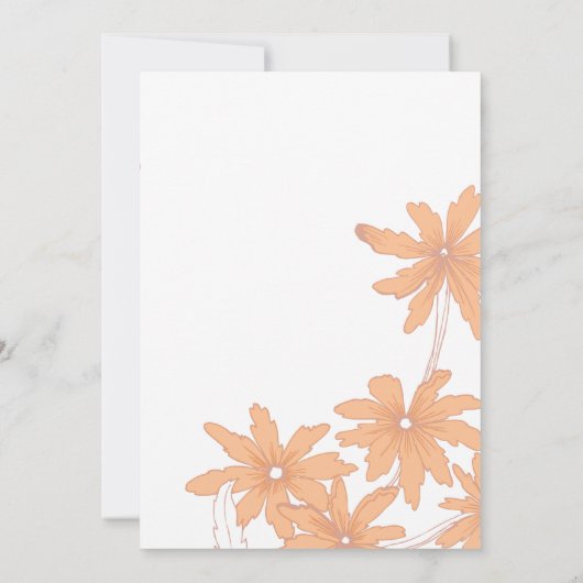 Invitation Dîners de répétition Mariage Orange Daiss (Dos)