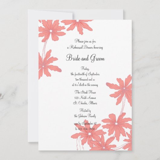 Invitation Dîners de répétitions Mariages blancs (Devant)