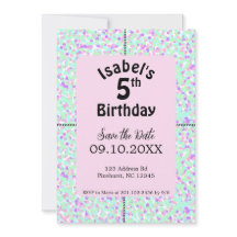 Invitation d'initiation à pois pour l'anniversaire