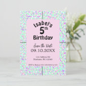 Invitation d'initiation à pois pour l'anniversaire (Debout devant)