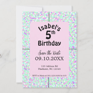Invitation d'initiation à pois pour l'anniversaire