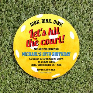 Invitation Dink Dink Pickleball Anniversaire