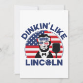 Invitation Dinkin comme Lincoln (Dos)