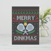 Invitation Dinkmas Dinkmas moche Sweat de Noël Pickleball (Debout devant)