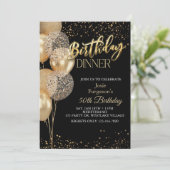 Invitation Dinner Party, Any Age, Birthday Dinner (Debout devant)