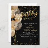 Invitation Dinner Party, Any Age, Birthday Dinner (Devant / Derrière)