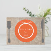 Invitation Dinner Plate dîner soirée élégante (Debout devant)