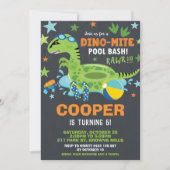 Invitation Dino-acarides de garçon de coup de fête (Devant)