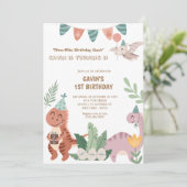 Invitation Dino Anniversaire de la fête Boho (Debout devant)